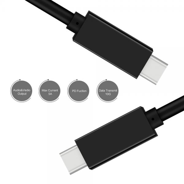 Picture of USB3.1 Gen2 cable 10Gbps 100W TPE(black）